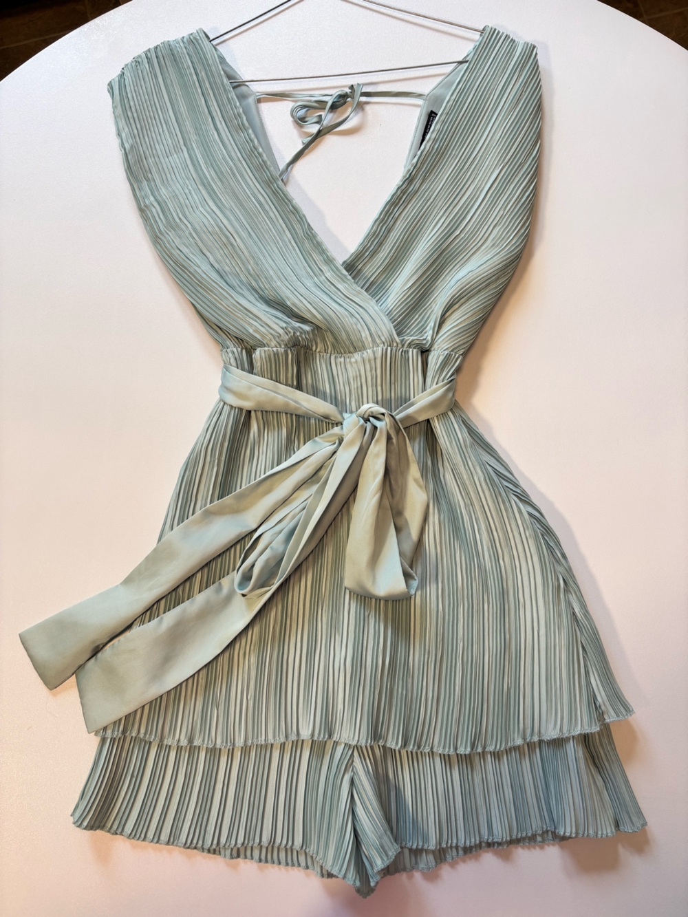 NWT Zara Pleated Wrap Romper Playsuit in Aqua